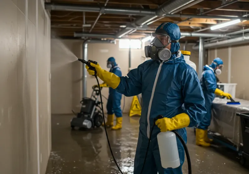 Basement Sanitization and Antimicrobial Treatment process in Bond County, IL
